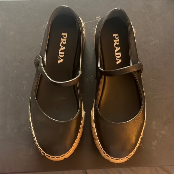 Black Prada Mary Janes Espadrilles platform - Picture 2 of 10